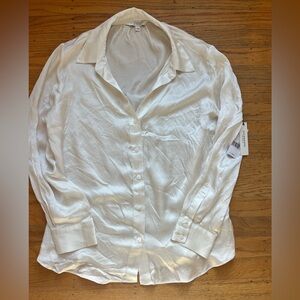 NWT Liverpool Cream Button-Up Blouse